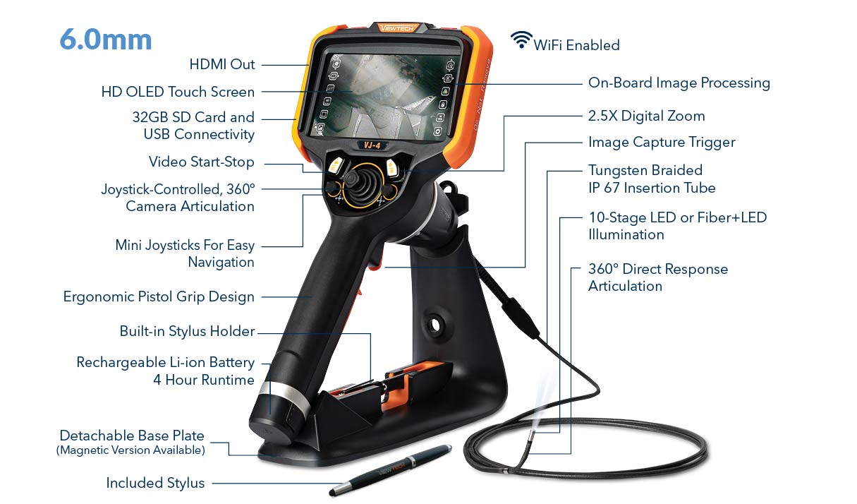 VJ-4 6.0mm Video Borescope - ViewTech